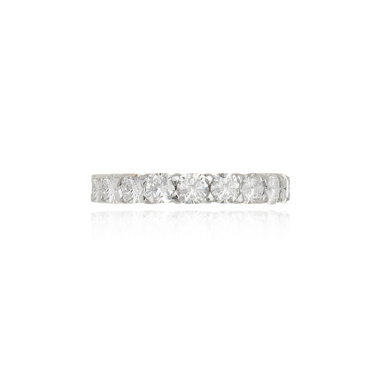 Anel Meia Alianca | 11 Pedras | CUSHION — 2.30 ct