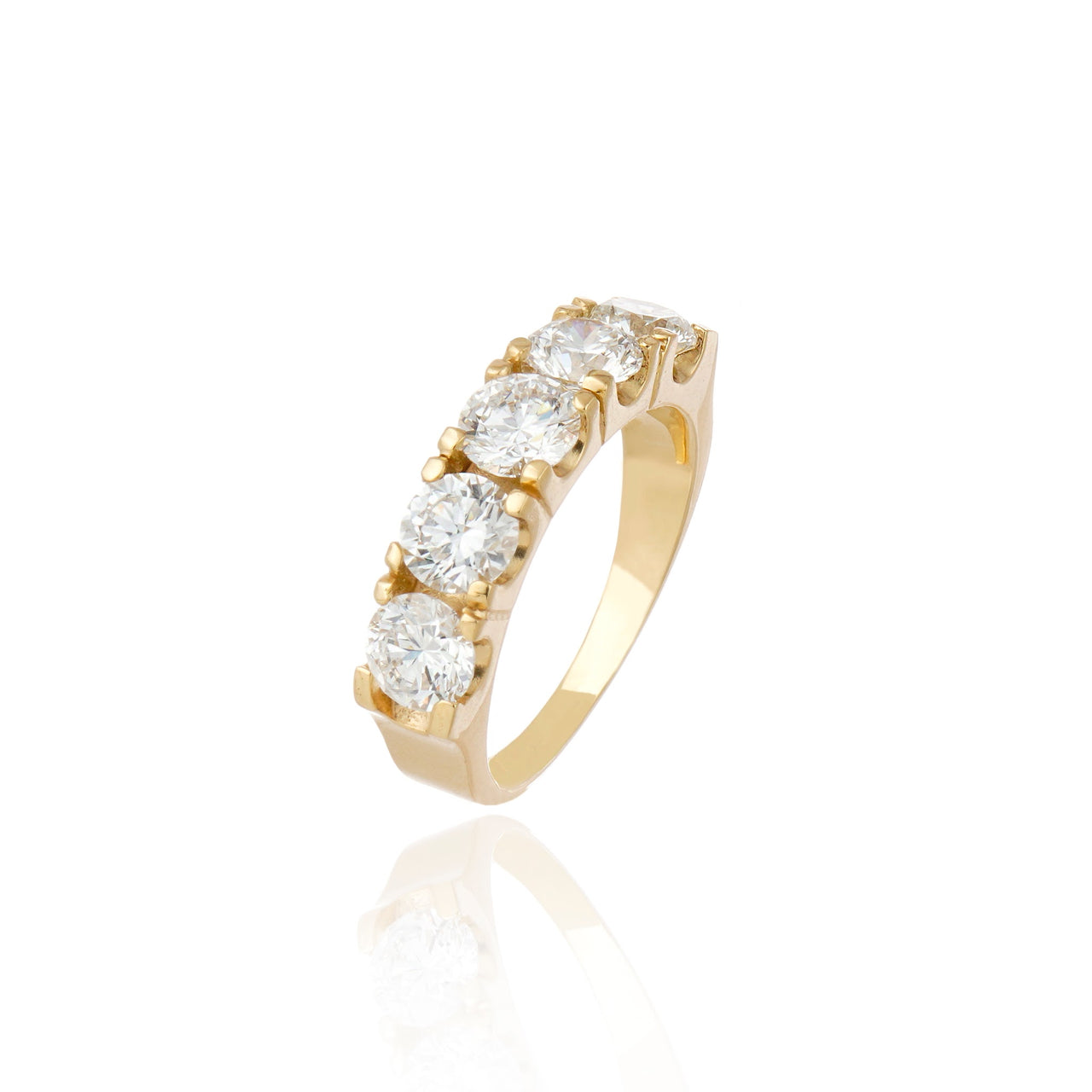 Anel ROUND - 5 Pedras — 2.50 ct