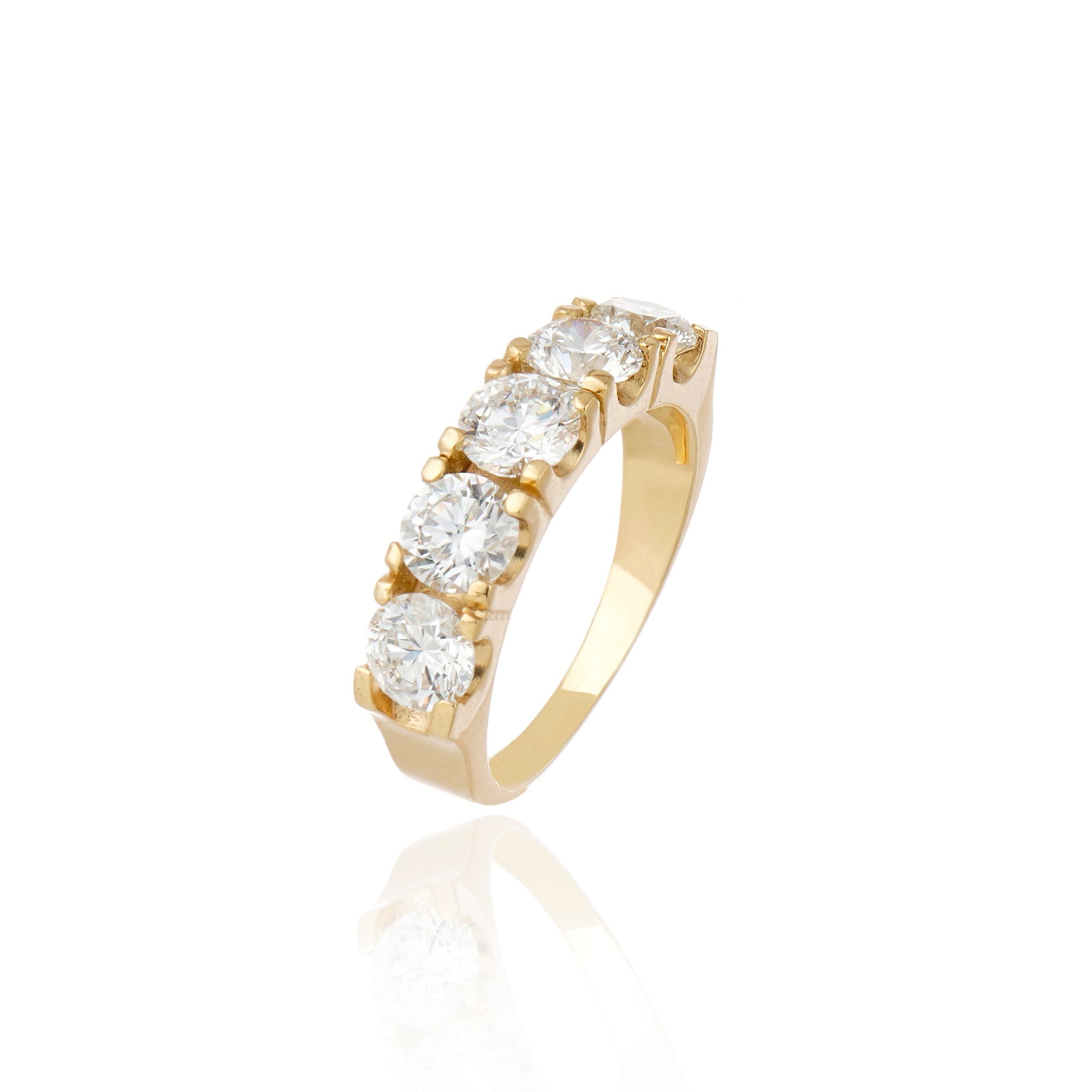 Anel ROUND - 5 Pedras — 2.50 ct