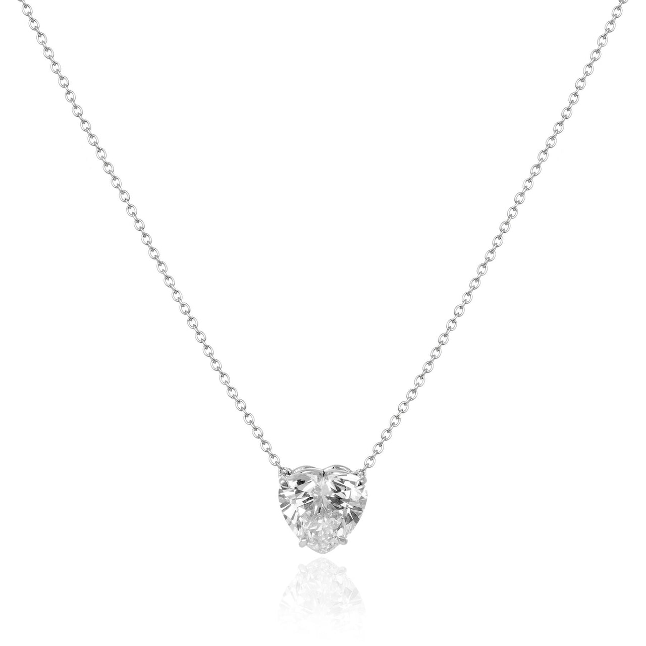 Colar Pingente Pingente coracao grande — 4.09 ct