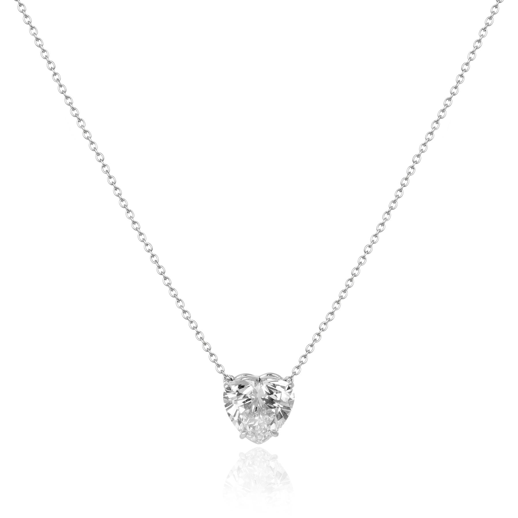 Colar Pingente Pingente coracao grande — 4.09 ct