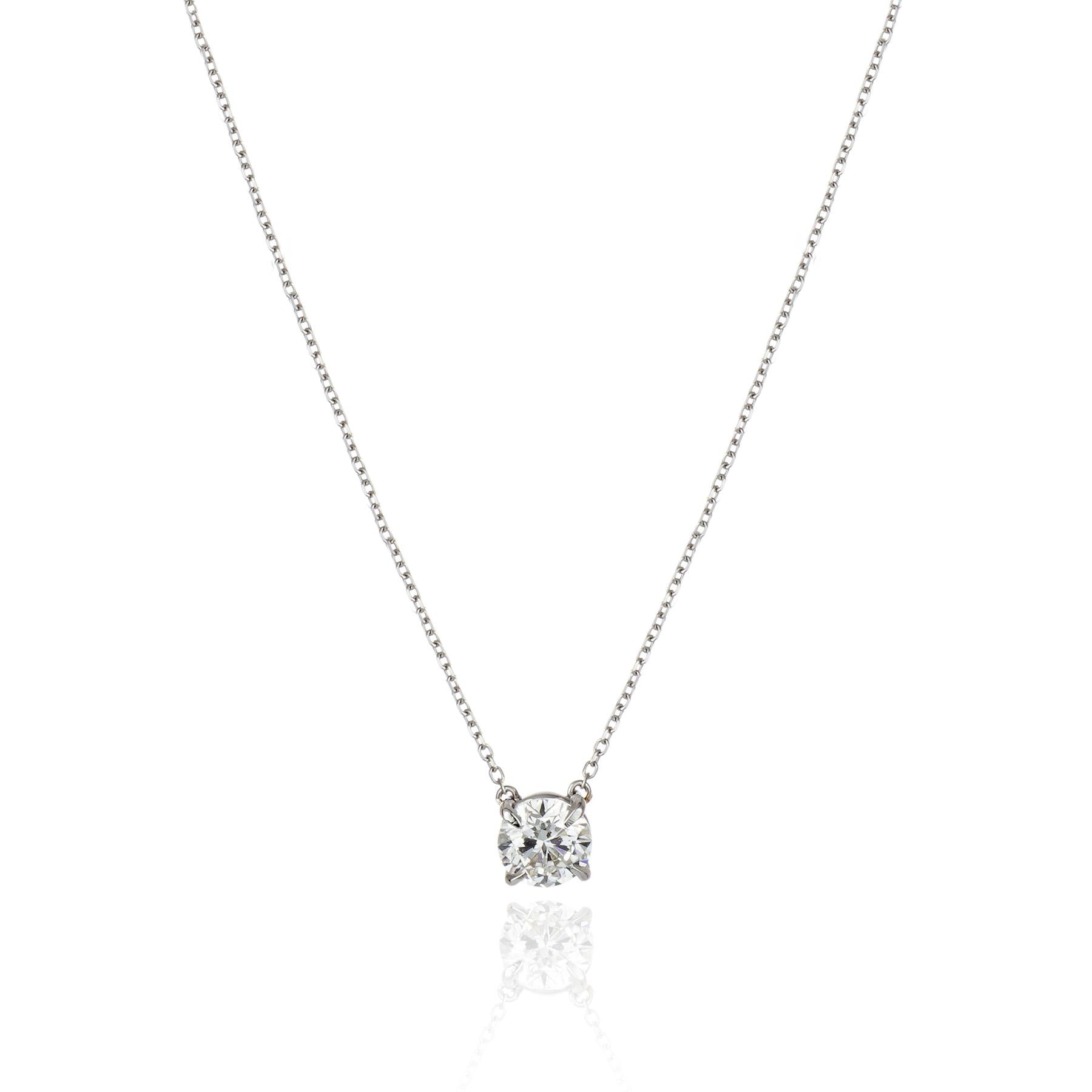 Colar Pingente Pingente Igual Pequeno Sem Certficado — 0.97 ct
