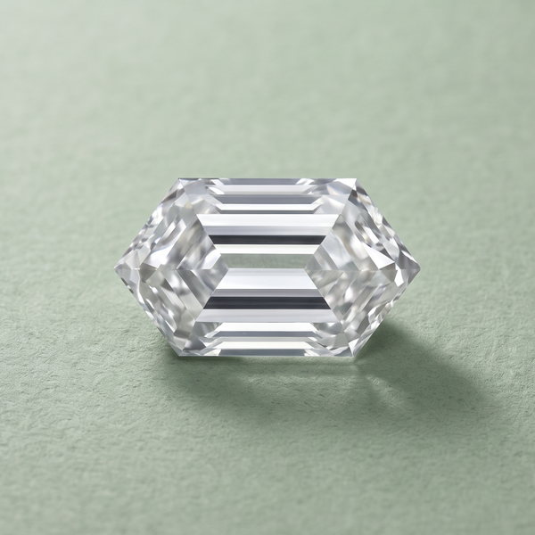 Diamante solto de lapidação Hexagonal
